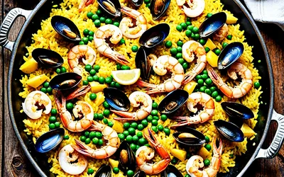 Recette facile de paella de fruits de mer pour une personne