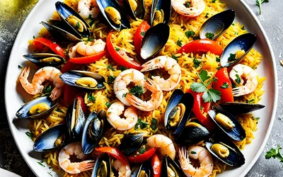 Recette facile de paëlla de poisson savoureuse pour 1 personne