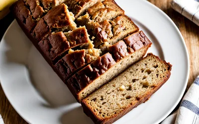 Recette facile de pain aux bananes moelleux pour une personne
