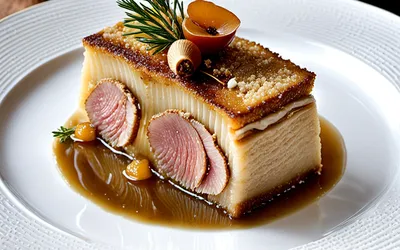 Photo de Recette gourmande de pain d'épices moelleux au foie gras pour apéritif festif