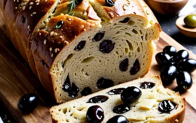 Recette facile de pain maison aux olives moelleux et savoureux