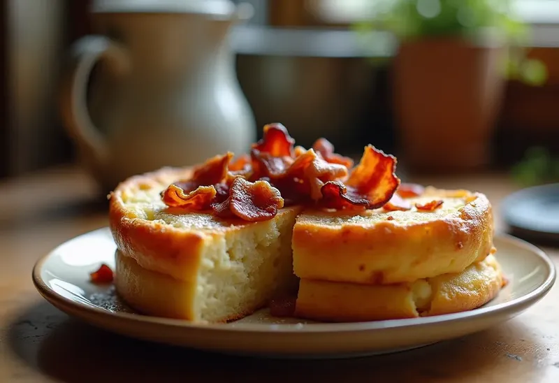 Pain perdu salé aux lardons croustillants : recette gourmande et facile