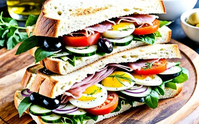 Recette Authentique de Pan-bagnat Provençal - Sandwich Méditerranéen Facile