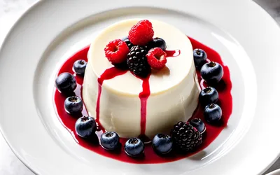 Recette facile de Panacotta crémeuse à la vanille avec coulis de fruits rouges