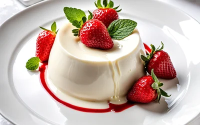 Recette facile de panacotta onctueuse à la fraise fraîche