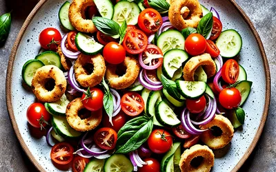 Recette facile de Panzanella italienne, salade de pain et tomates fraîche