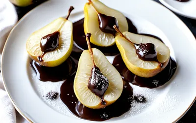 Recette facile de papillotes de poires au chocolat noir fondant