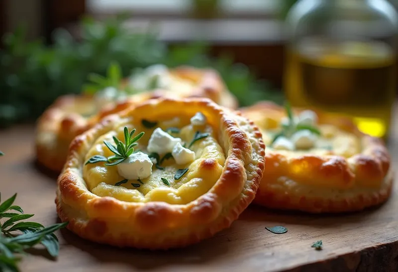 Pastelles croustillantes à la féta et aux herbes