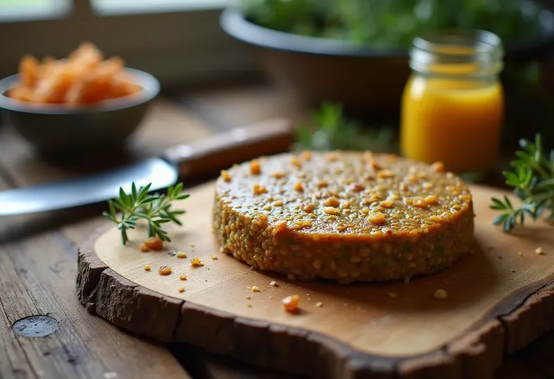 Pâté végétal savoureux aux oignons caramélisés