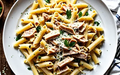 Recette facile de pâtes au thon avec sauce béchamel maison