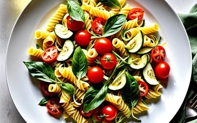 Recette facile de pâtes aux légumes frais et sauce légère maison