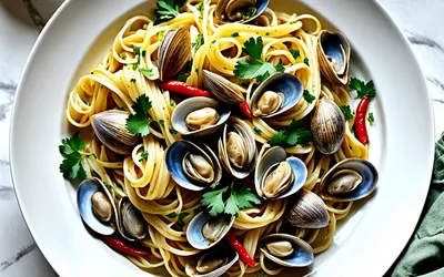 Recette facile de pâtes aux palourdes fraîches et sauce au vin blanc
