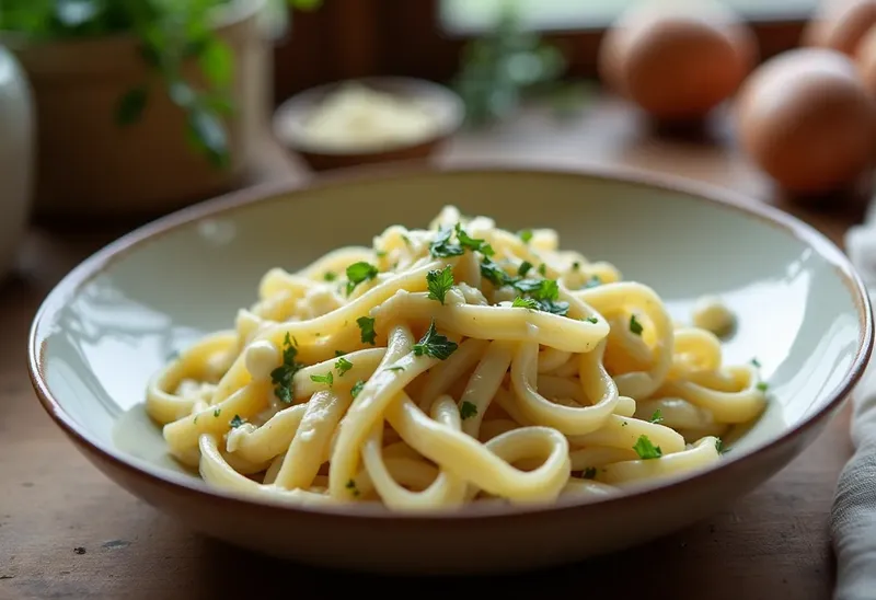 Pâtes crémeuses à la fondue de poireaux et gorgonzola
