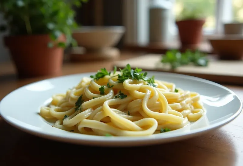 Pâtes crémeuses à la ricotta et herbes fraîches