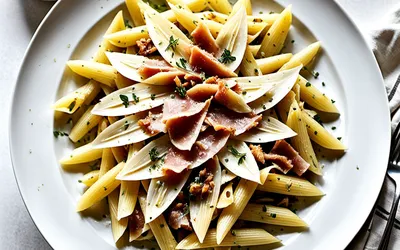 Recette facile de pâtes aux endives caramélisées et jambon