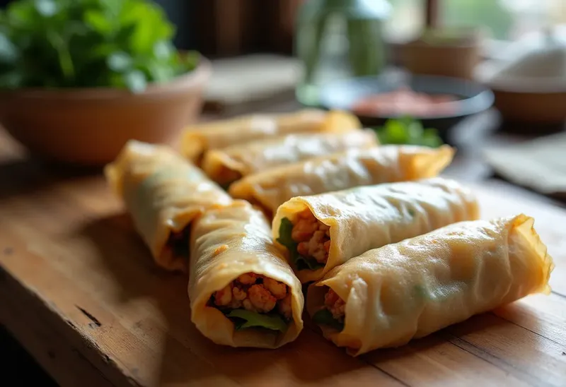 Pâtés impériaux vietnamiens croustillants et savoureux