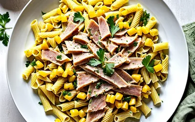 Recette facile de pâtes au thon et maïs savoureuses