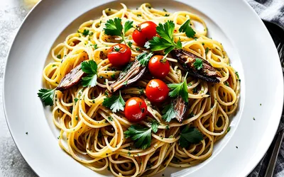 Pâtes aux anchois et ail : recette italienne savoureuse et rapide