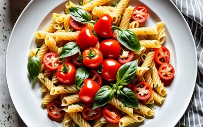 Recette facile de pâtes aux poivrons et tomates fraîches
