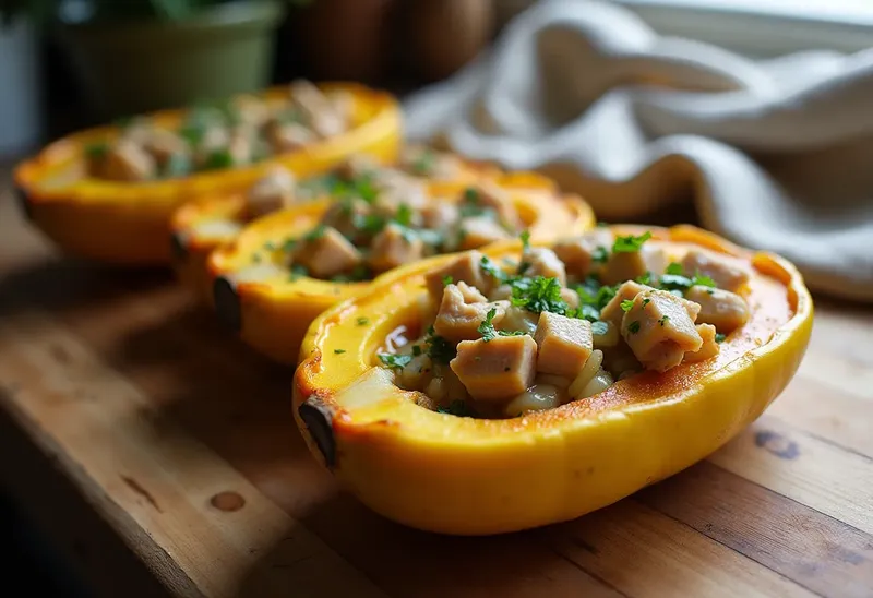 Pâtissons farcis aux restes de poisson savoureux