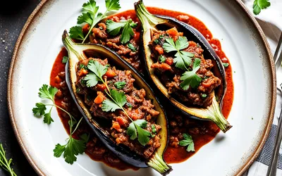 Recette facile de paupiettes d'aubergine à l'orientale, plat mijoté savoureux