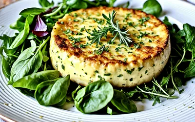 Recette facile de Pavé de Cantal Grillé au Four avec Sauce Moutarde et Herbes