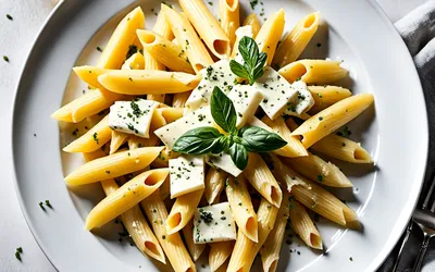 Recette facile de penne aux quatre fromages crémeux et fondants