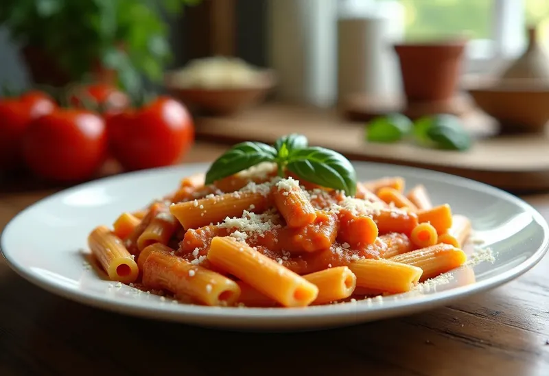 Pennes alla vodka crémeuses et savoureuses