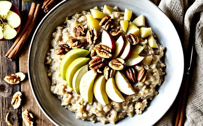 Petit Déjeuner Gourmand aux Pommes et Flocons d'Avoine - Recette Facile et Rapide