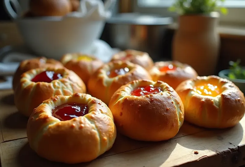 Petites brioches moelleuses fourrées au choix