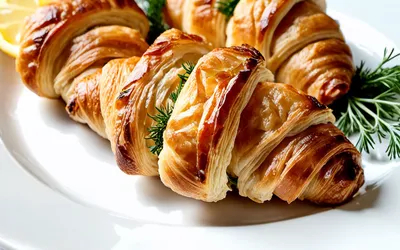 Petits croissants au saumon fumé : recette facile de toasts apéritifs gourmands