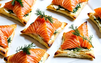 Recette facile de petits feuilletés au saumon fumé gourmands