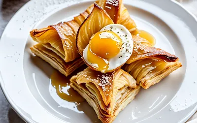 Recette facile de petits feuilletés aux poires caramélisées, dessert gourmand