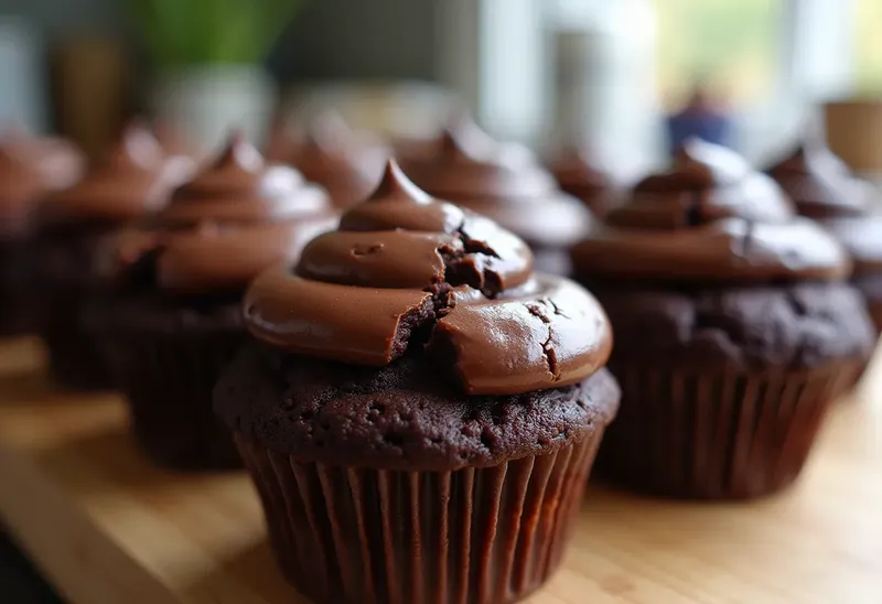Petits gâteaux au chocolat moelleux avec dôme fondant