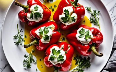 Recette facile de pimientos del piquillo farcis à la morue - saveur espagnole