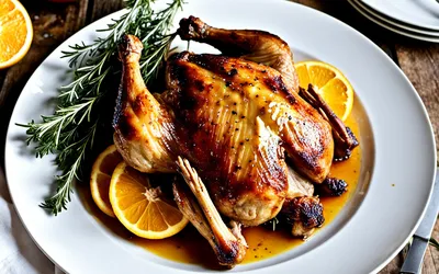 Pintade Rôtie à l'Orange et au Miel : Recette Facile et Savoureuse