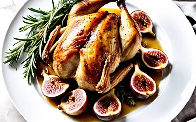 Recette facile de pintade rôtie aux figues et miel, plat savoureux d'automne