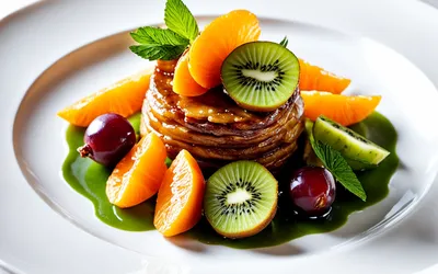 Pintadeau à la crème fraîche avec kiwis et mandarines - Recette facile et gourmande
