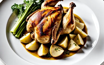 Recette facile de pintadeaux rôtis au céleri fondant et sauce onctueuse