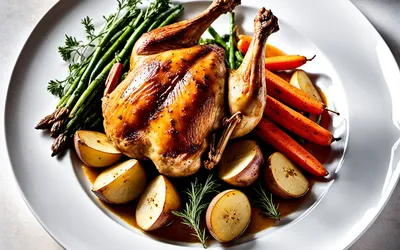 Recette facile de pintadeaux rôtis au Pineau des Charentes avec sauce crémeuse