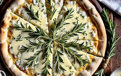 Recette facile de pizza blanche gourmande à la mozzarella et aux herbes fraîches