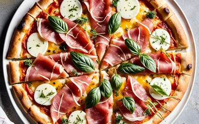Recette facile de pizza au miel et jambon cru