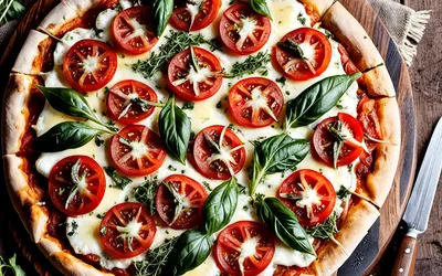 Recette facile de pizza aux tomates fraîches et anchois