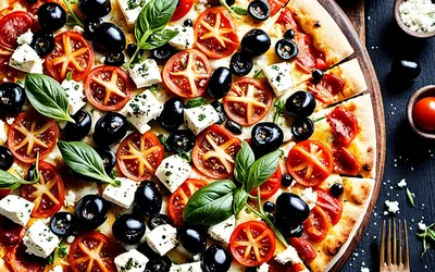 Recette facile de pizza méditerranéenne à la feta fondante