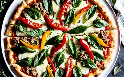 Pizza Pizzorella gourmande au bœuf et poivrons - recette facile et savoureuse