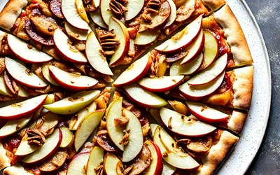 Recette facile de pizza sucrée aux pommes et cannelle