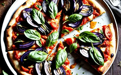Pizza végétarienne aux aubergines sans fromage : recette facile et savoureuse