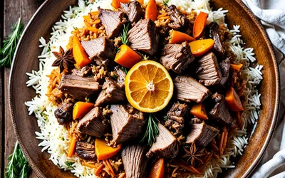 Recette authentique de Plov ouzbek au riz parfumé et agneau