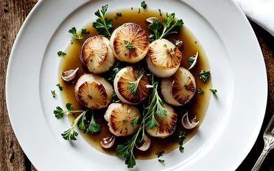 Poêlée de Saint-Jacques au Vinaigre de Truffe - Recette Facile et Raffinée
