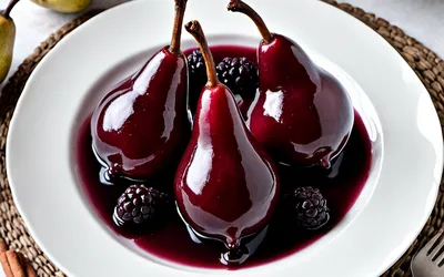 Poires pochées à la gelée de vin rouge épicé : recette gourmande et facile